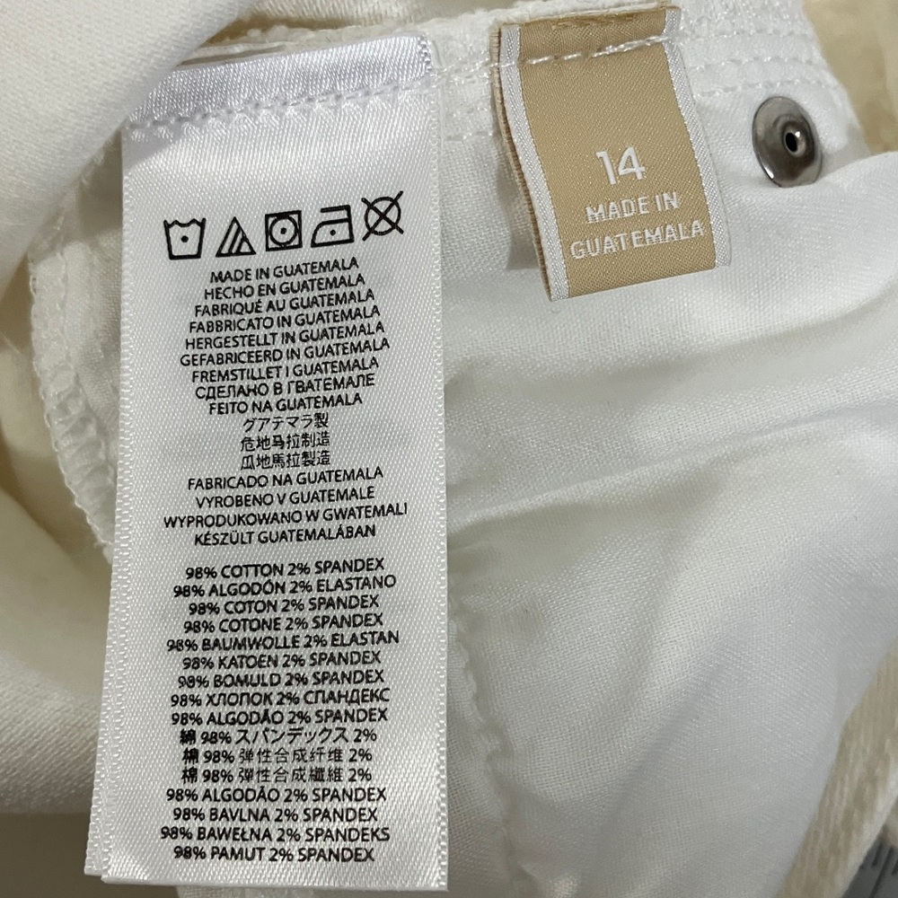 New Michael Kors White Skinny Leg Capris in Size 14 - Picture 6 of 9